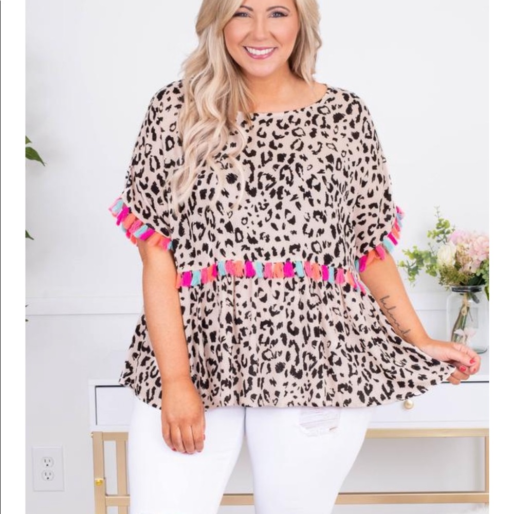 2x leopard print top from chic soul